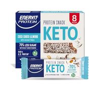 Enervit Protein Snack Keto Coco Choco Almond, Barrita Proteica, 8 x 35 g