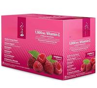 EnerVitamin C, frambuesa, 30 paquetes/sobres, 1000 mg de vitamina C
