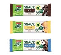 Enerzona Snack Balance Variety Pack ● 30 Barritas de 33 g ● 10 cookie + 10 crunchy Choco + 10 Noir