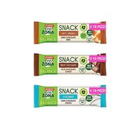 Enerzona Snack Variety Pack ● 30 Barrette da 33g ● 10 Caramello + 10 Cioccoalto al Latte + 10 Cocco