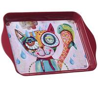 Enesco, Bandeja con dibujo de gato y pez, Allen Deco