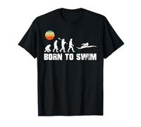 Enesco Born to Swim Evolution - Reloj de natación vintage Camiseta