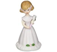 ENESCO Crecer Niñas Morena Edad 5 Porcelana Figurita 4 Rosa