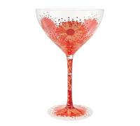 Enesco Diseños de Lolita Negroni Pintados a Mano Copa de cóctel Artesanal, Cristal, Multicolor