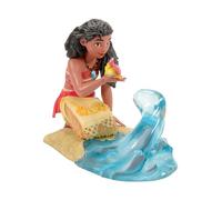 Enesco Disney Showcase Moana Holding a Shell Next to Wave - Figura decorativa, 8.25 pulgadas, multicolor