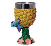 Cáliz decorativo enesco disney stitch con piña