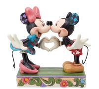 Enesco Disney Traditions by Jim Shore - Figura de Mickey y Minnie Mouse Haciendo Manos de corazón, 6.125 Pulgadas, Multicolor