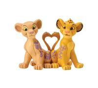 Enesco Disney Traditions by Jim Shore - Figura Decorativa de Simba y Nala Heart Tails del Rey León, 3.25 Pulgadas, Multicolor