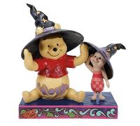 Enesco Disney Traditions by Jim Shore Halloween Winnie The Pooh y Piglet con Sombreros de Bruja, 6.02 Pulgadas, Multicolor