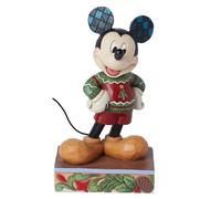 Enesco Disney Traditions Collection by Jim Shore Mickey Mouse in Christmas Sweater - Figura Decorativa de Resina Pintada a Mano, Hecha a Mano, Coleccionable, para decoración del hogar, 5.5 Pulgadas