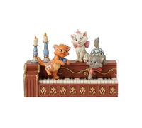 Enesco Disney Traditions Collection by Jim Shore The Aristogats Kittens tocando en un piano, figura de resina de piedra pintada a mano, figuras clásicas coleccionables de Disney, estatua de decoración