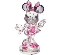 Enesco Figura decorativa Disney Facets Minnie Mouse posando – acrílico rosa – 3.94 Inch