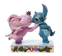 Figura enesco disney lilo & stitch stitch y angel con muérdago