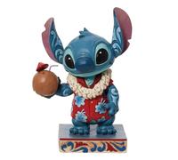 Figura decorativa enesco disney lilo & stitch - stitch hawaiano