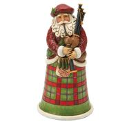 Enesco Heartwood Creek - Figurilla de Papá Noel escocés, de Resina, Altura de 18.5 cm, Multicolor