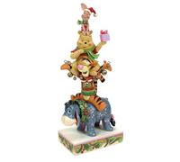 Enesco Jim Shore Christmas Pooh - Figura apilada