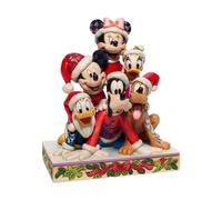 Enesco Jim Shore Disney Traditions Christmas Mickey Mouse and Friends Figurine 591 Inch Multicolor