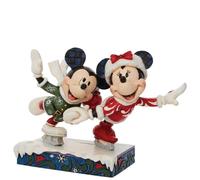 Enesco Jim Shore Disney Traditions Minnie and Mickey Mouse Ice Skating Figurine 5 Inch Multicolor
