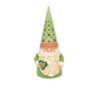 Enesco Jim Shore Heartwood Creek - Figura de gnomo irlandés con trébol, 6.5 Pulgadas, Multicolor Verde
