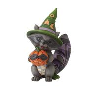 Enesco Jim Shore Heartwood Cr igura de mapache de Halloween, 5.9 pulgadas, multicolor