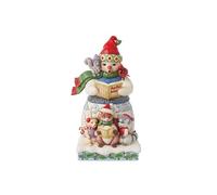 Enesco Jim Shore Heartwood Creek - Figura de muñeco de Nieve y Animales villancicos, 9.5 Pulgadas, Multicolor
