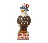 Enesco Jim Shore Heartwood Creek - Figura patriótica de águila Bless America, 6.125 Pulgadas, Multicolor
