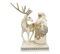 Enesco Jim Shore Heartwood Creek Holiday Lustre Santa/Reno - Figura decorativa