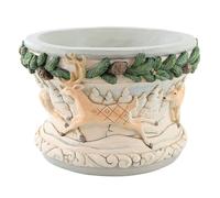 Enesco Jim Shore Heartwood Creek White Woodland Deer - Cuenco decorativo para centro de mesa, 6.0 in, multicolor