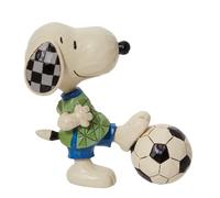 Enesco Jim Shore Peanuts Mini Snoopy - Figura de fútbol de 7,6 cm, Multicolor