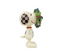 Enesco Jim Shore Peanuts Snoopy in Wreath - Figura en Miniatura, Multicolor