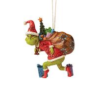 Enesco Jim Shore The Grinch - Adorno Colgante de puntillas, 4.4 Pulgadas de Alto, Multicolor