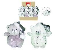 Enesco- Lote de 12 Osos con Estrellas de Color Gris y Blanco Figura (770975)