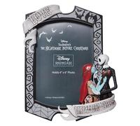 Enesco Marco de fotos Disney Showcase Couture de Force the Nightmare Before Christmas Jack and Sally Love Never Dies de 20 cm de alto x 3 cm de ancho x 17,8 cm de alto, multicolor
