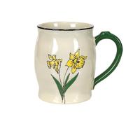 Enesco Our Name is Mud Language of Flowers Daffodil - Taza de café pintada a mano, 15 onzas, multicolor