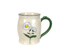 Enesco Our Name is Mud Language of Flowers Daisy - Taza de café pintada a mano, 15 onzas, multicolor