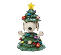 Enesco Peanuts by Jim Shore Snoopy como un árbol de Navidad, figura de 5.5 pulgadas, multicolor