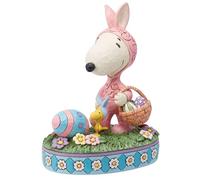 Enesco Peanuts by Jim Shore Snoopy y Woodstock - Figura de conejitos de Pascua, 15,2 cm, Multicolor