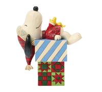 Enesco Peanuts by Jim Shore Snoopy y Woodstock Sleeping on Figurine, 4 pulgadas, multicolor