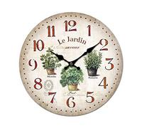 Enesco, Reloj para colgar con dibujos de jardín