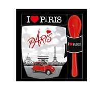 Enesco, Taza con cuchara "I Love París", cerámica