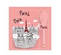 Enesco, Taza con cucharita rosa "París"