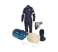 Enespro AirLite - Kit de mono de arco eléctrico de 12 cal, con protector facial frontal elevador, pasamontañas y bolsa, sin guantes, pequeño