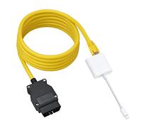 ENET Rj45 Cable Ethernet Conector Herramientas a OBD Interfaz Cable Codificación Serie F 10/100Mbps Alta velocidad, Plug and Play [Plata] (Blanco)