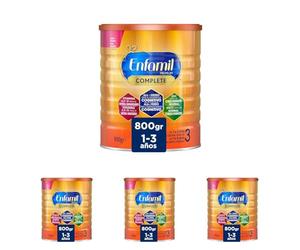 Enfamil Complete 3 Leche de Crecimiento en Polvo, desde los 12 Meses, 1 x 800g (Paquete de 4)