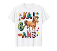 Enfant Cheval Enfant 6 ans Anniversaire Garcon Fille Cheval Camiseta