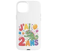 Enfant Cheval Gecko 2ans Anniversaire Garcon Fille lézard Carcasa para iPhone 15 Plus