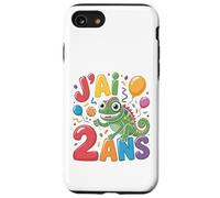 Enfant Cheval Gecko 2ans Anniversaire Garcon Fille lézard Carcasa para iPhone SE (2020) / 7/8