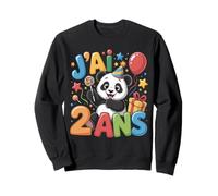 Enfant Panda Enfant 2nd Anniversaire Garcon Fille Panda Sudadera