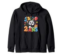 Enfant Panda Enfant 2nd Anniversaire Garcon Fille Panda Sudadera con Capucha