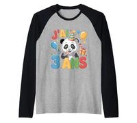 Enfant Panda Enfant 3ans Anniversaire Garcon Fille Panda Camiseta Manga Raglan